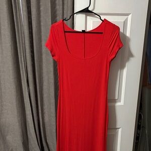 Casual Red Women's Dress